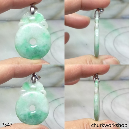 Jade coin pendant