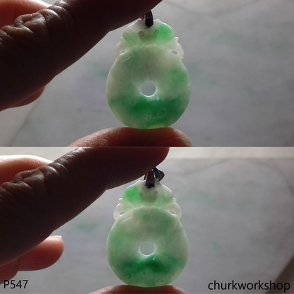 Jade coin pendant