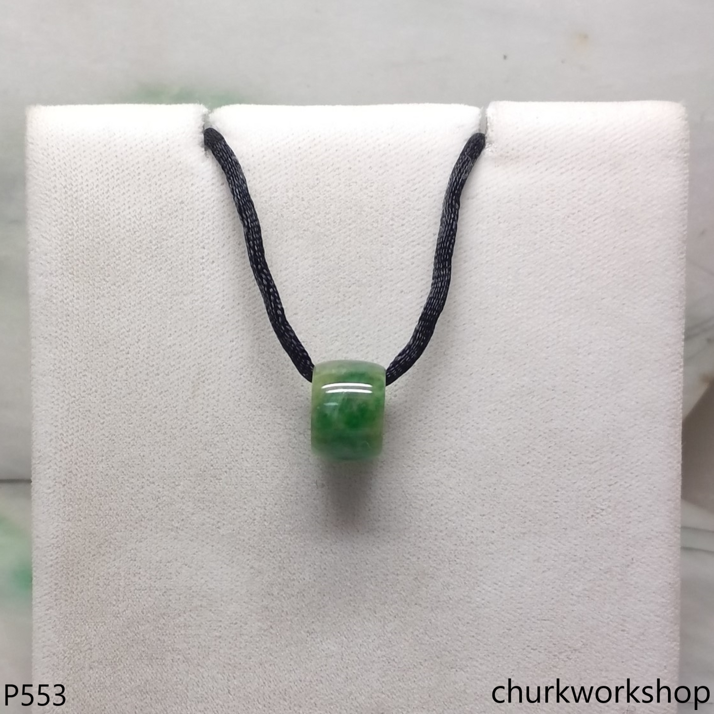 Small jade tubes necklace