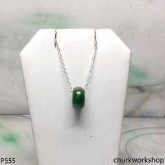 Small jade tubes necklace
