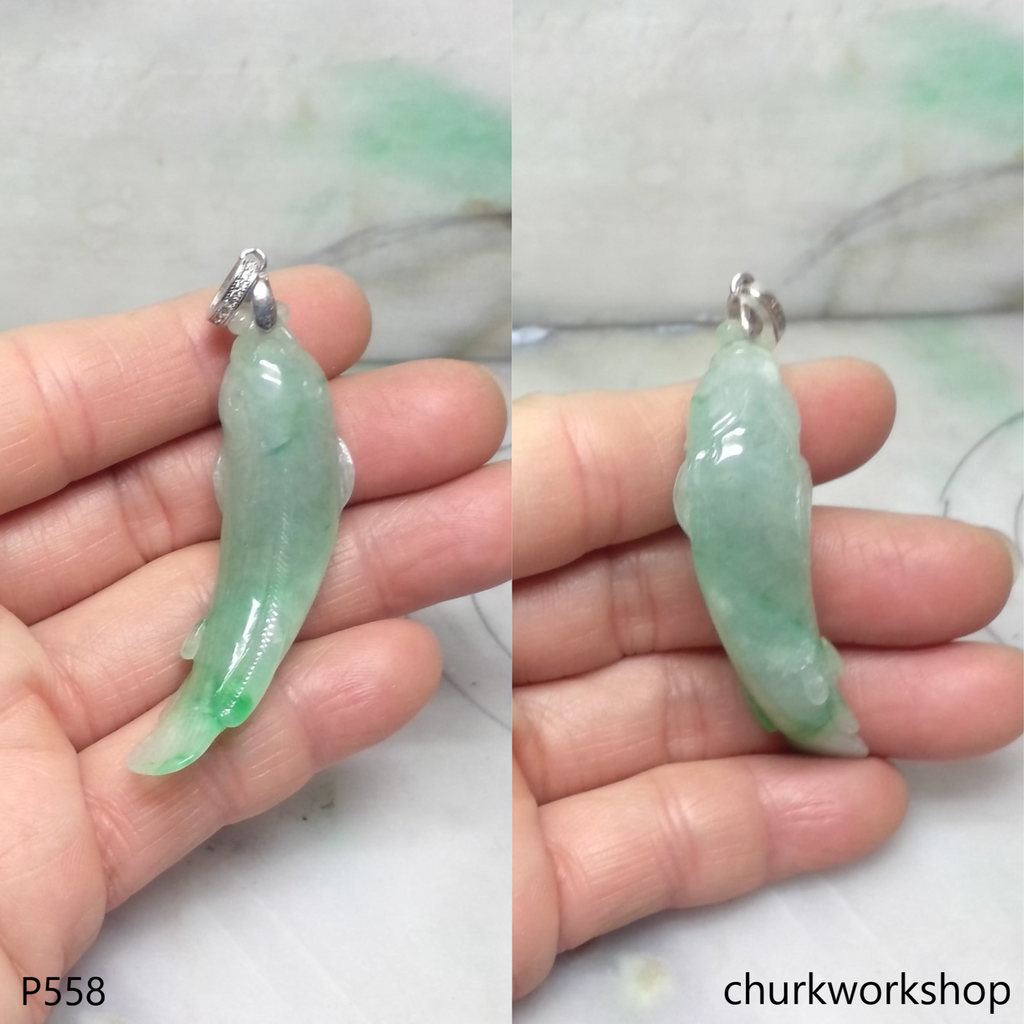 Fish store jade pendant