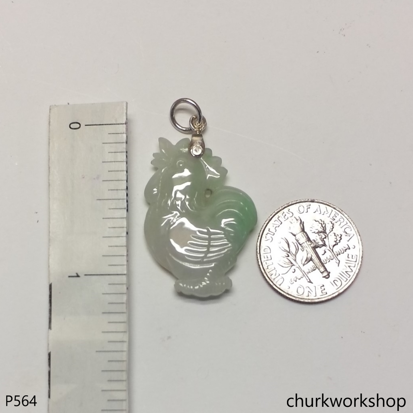Jade rooster pendant