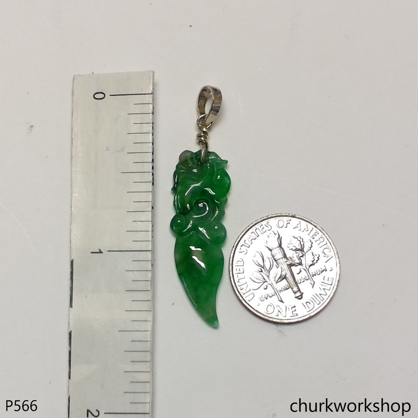 Green small dragon pendant