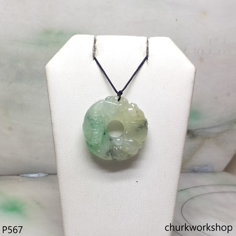 Double fish jade pendant