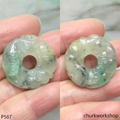 Double fish jade pendant