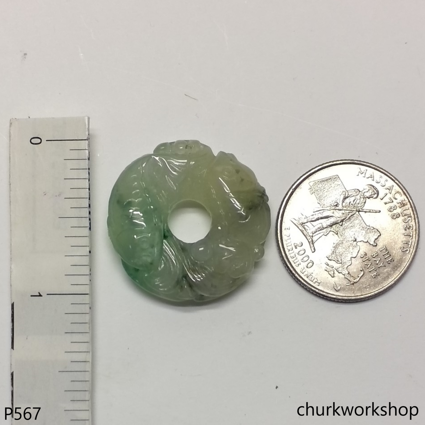 Double fish jade pendant