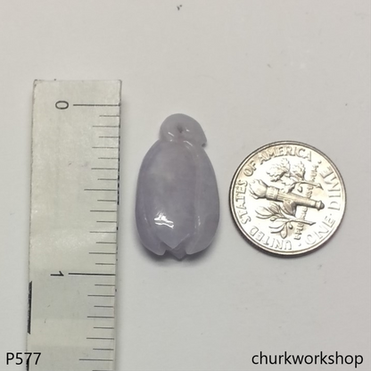 Lavender jade flower bulb pendant