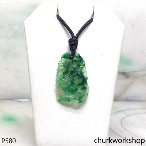 Icy jade dragon pendant.