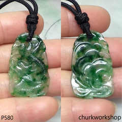 Icy jade dragon pendant.