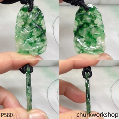 Icy jade dragon pendant.