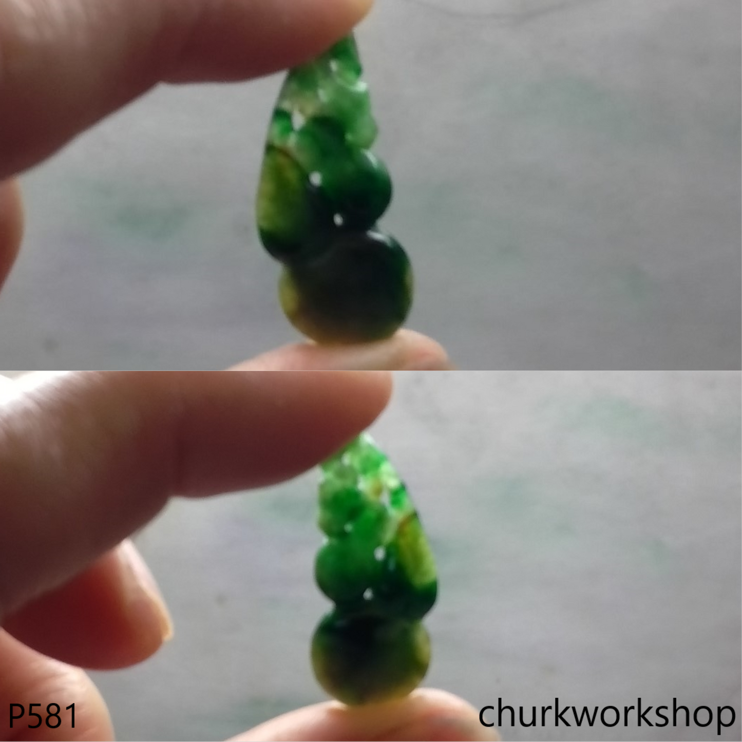 Small jade double gourd pendant