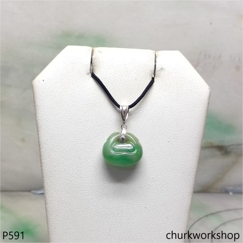 Jade Buddhist Muyu（木魚） pendant