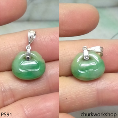 Jade Buddhist Muyu（木魚） pendant