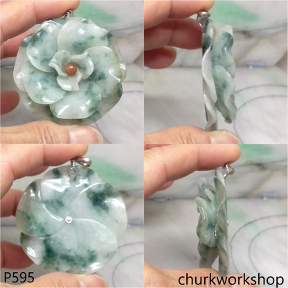 Flower jade pendant