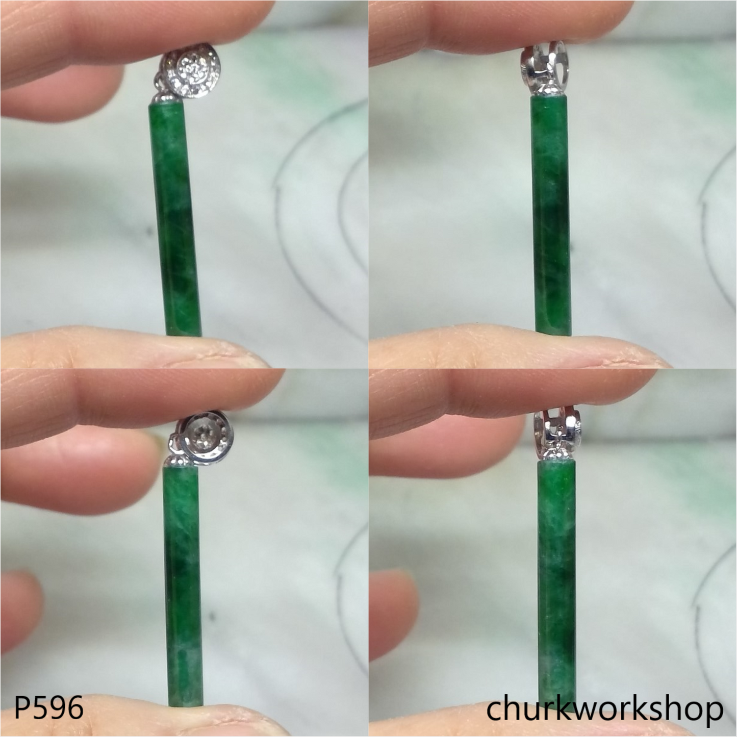 Green jade cylinder