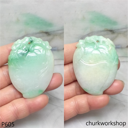 Reserved for Edmund     Large jade peach pendant