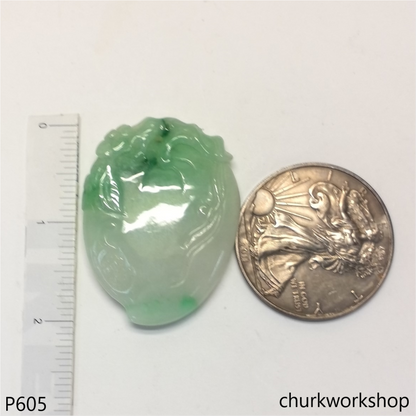 Reserved for Edmund     Large jade peach pendant
