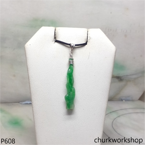 Small green jade branches pendant