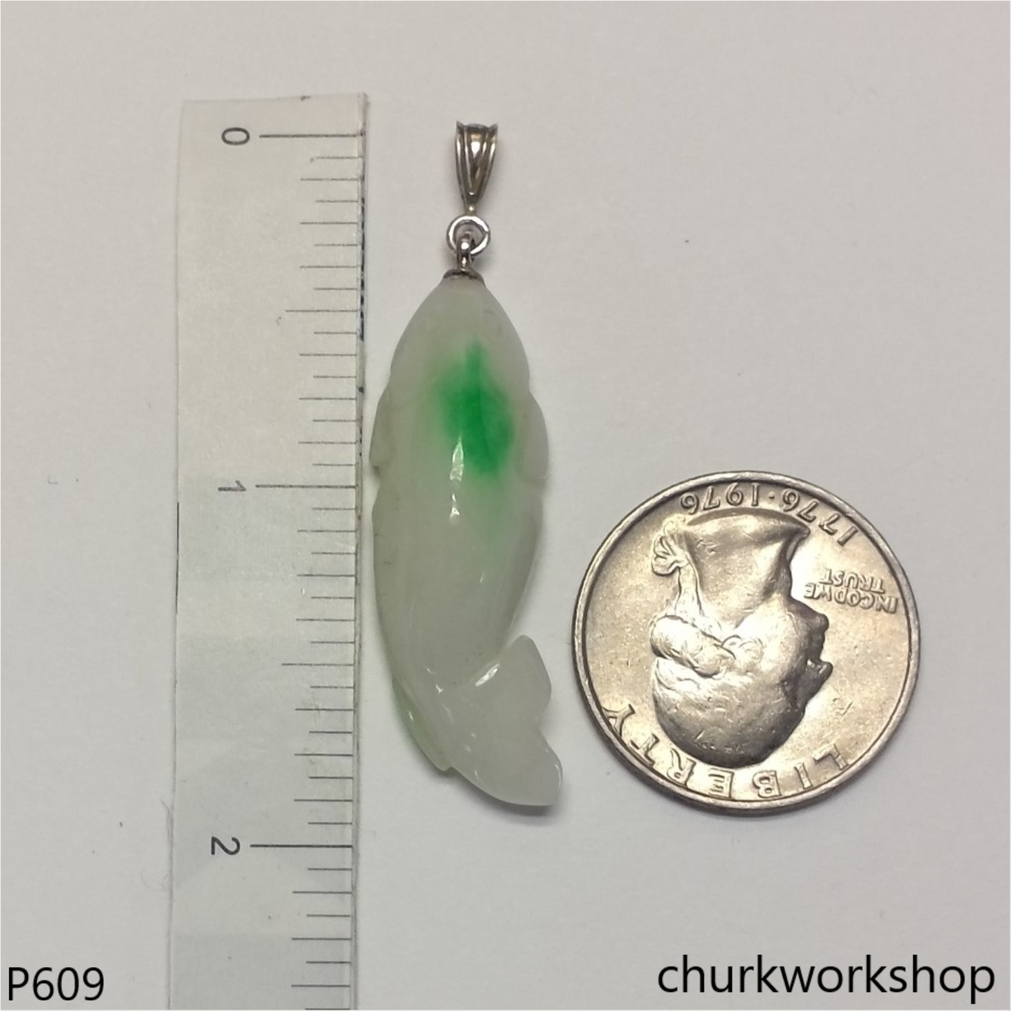 Jade fish pendant