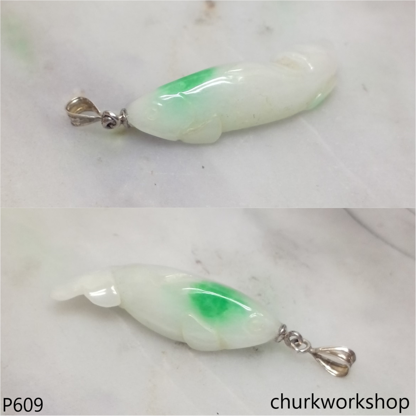 Jade fish pendant
