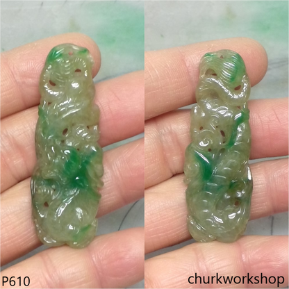 Custom cut Jade dragon