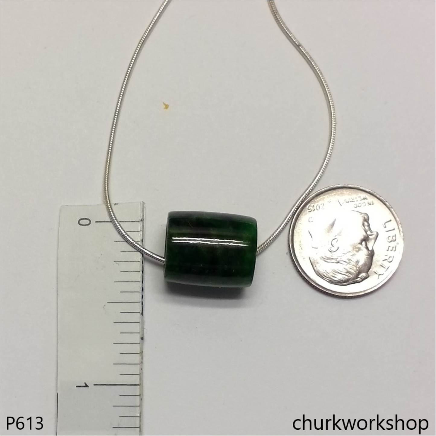Green jade tubes necklace