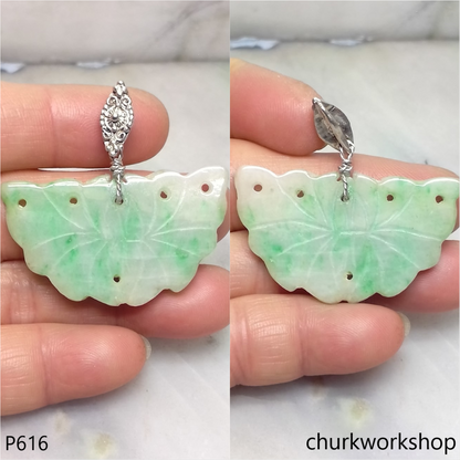Light green jade carved pendant
