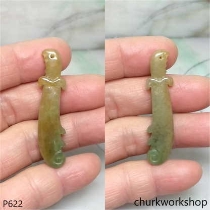 Red jade sword pendant