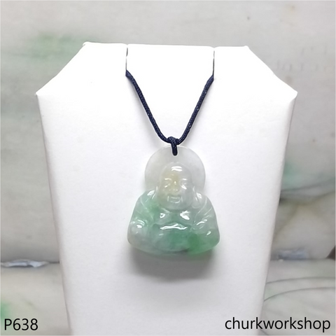 Light green jade happy Buddha pendant