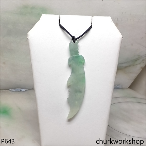 Light green jade sword
