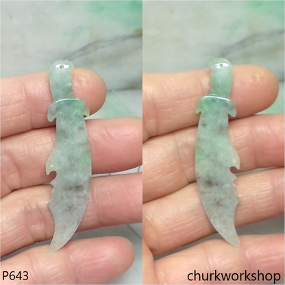 Light green jade sword