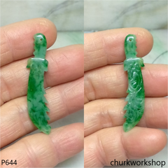 Green jade sword pendant