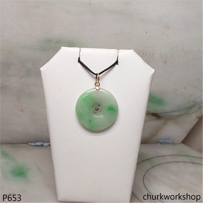 Jade coin pendant