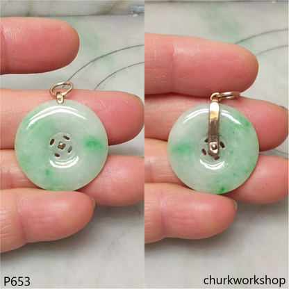 Jade coin pendant