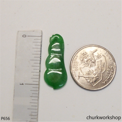 Apple green small jade bean pendant