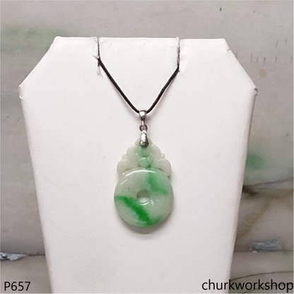 Bat and coin pendant