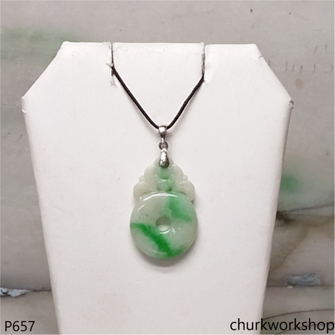 Bat and coin pendant