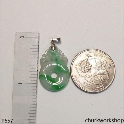 Bat and coin pendant