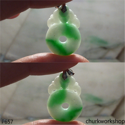 Bat and coin pendant