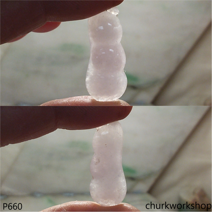 Light lavender jade bean pendant
