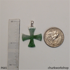 Jade cross pendant