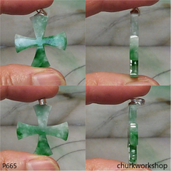 Jade cross pendant