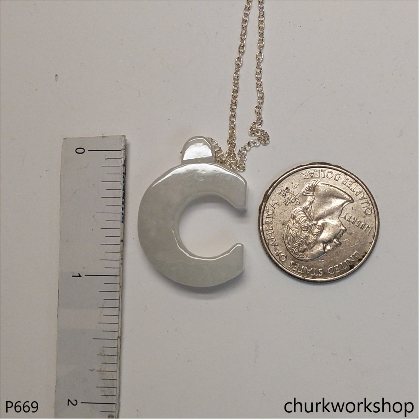 Jade Alphabet pendant