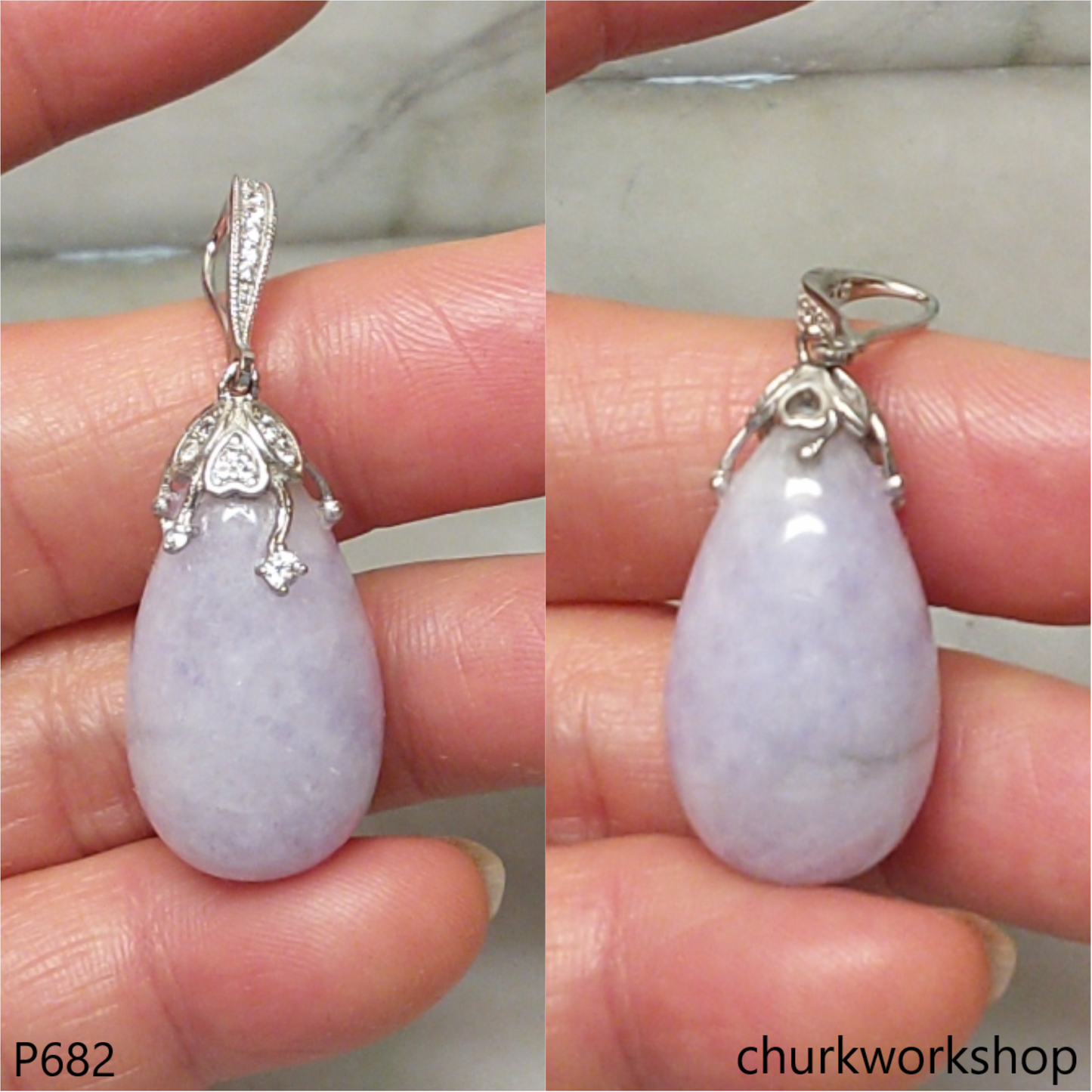 Lavender jade pendant
