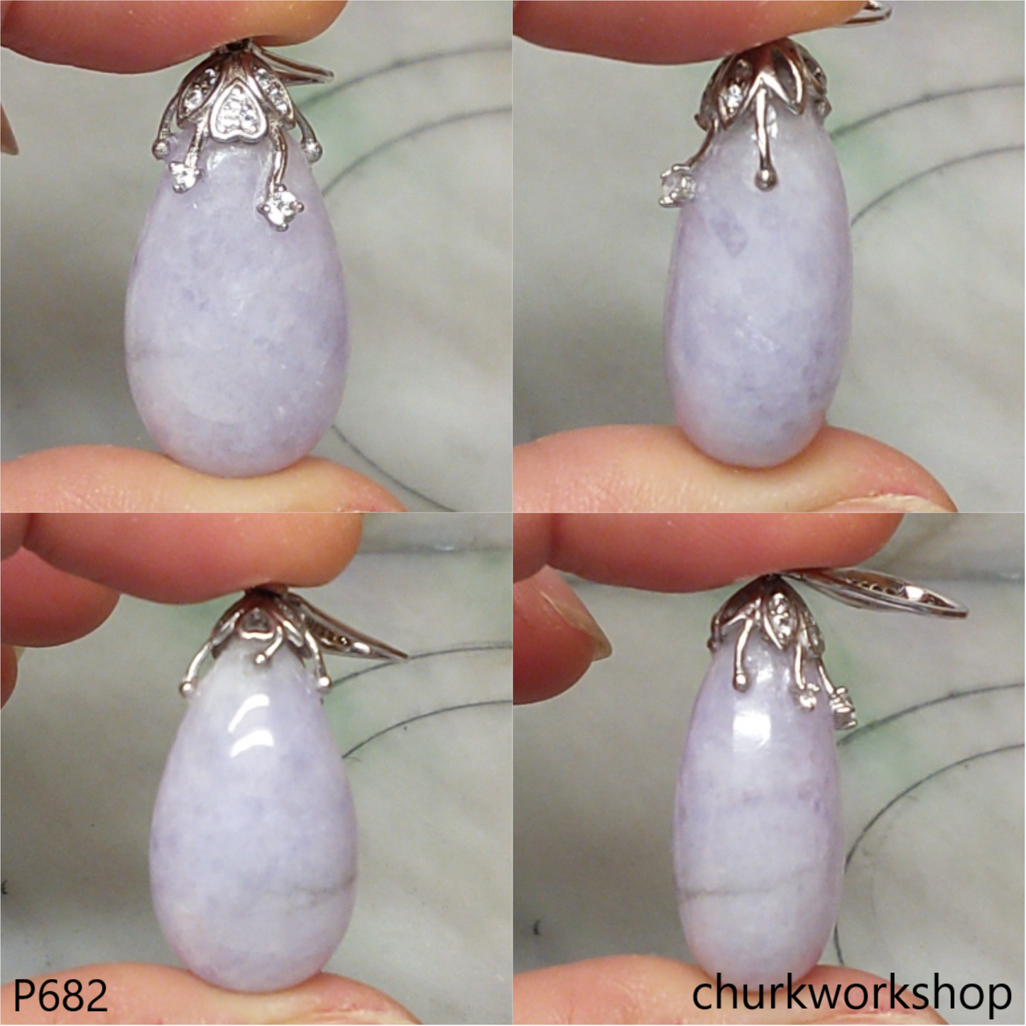 Lavender jade pendant