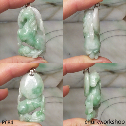 Jade horse pendant