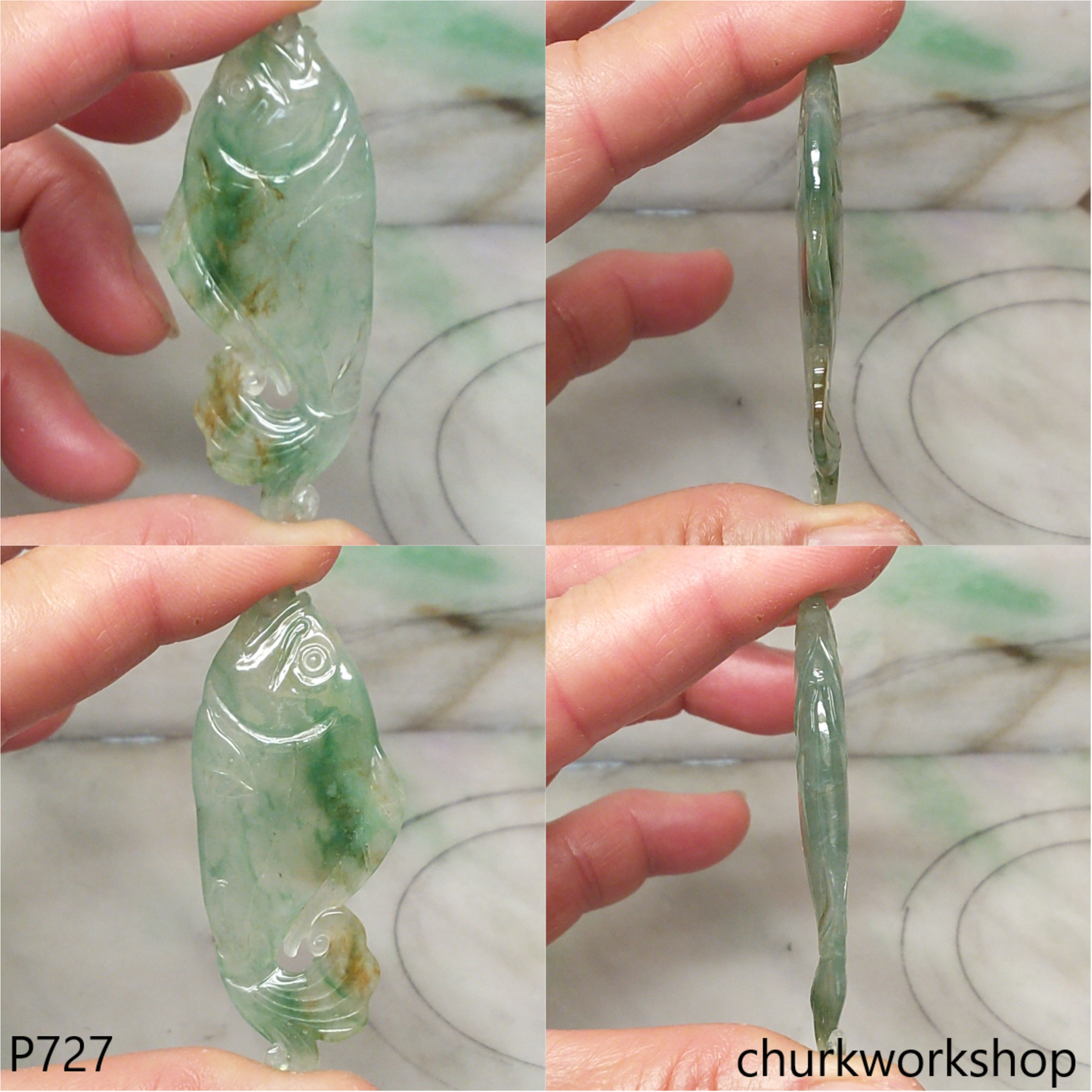 Jade fish pendant