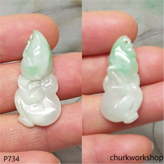 Small jade monkey pendant