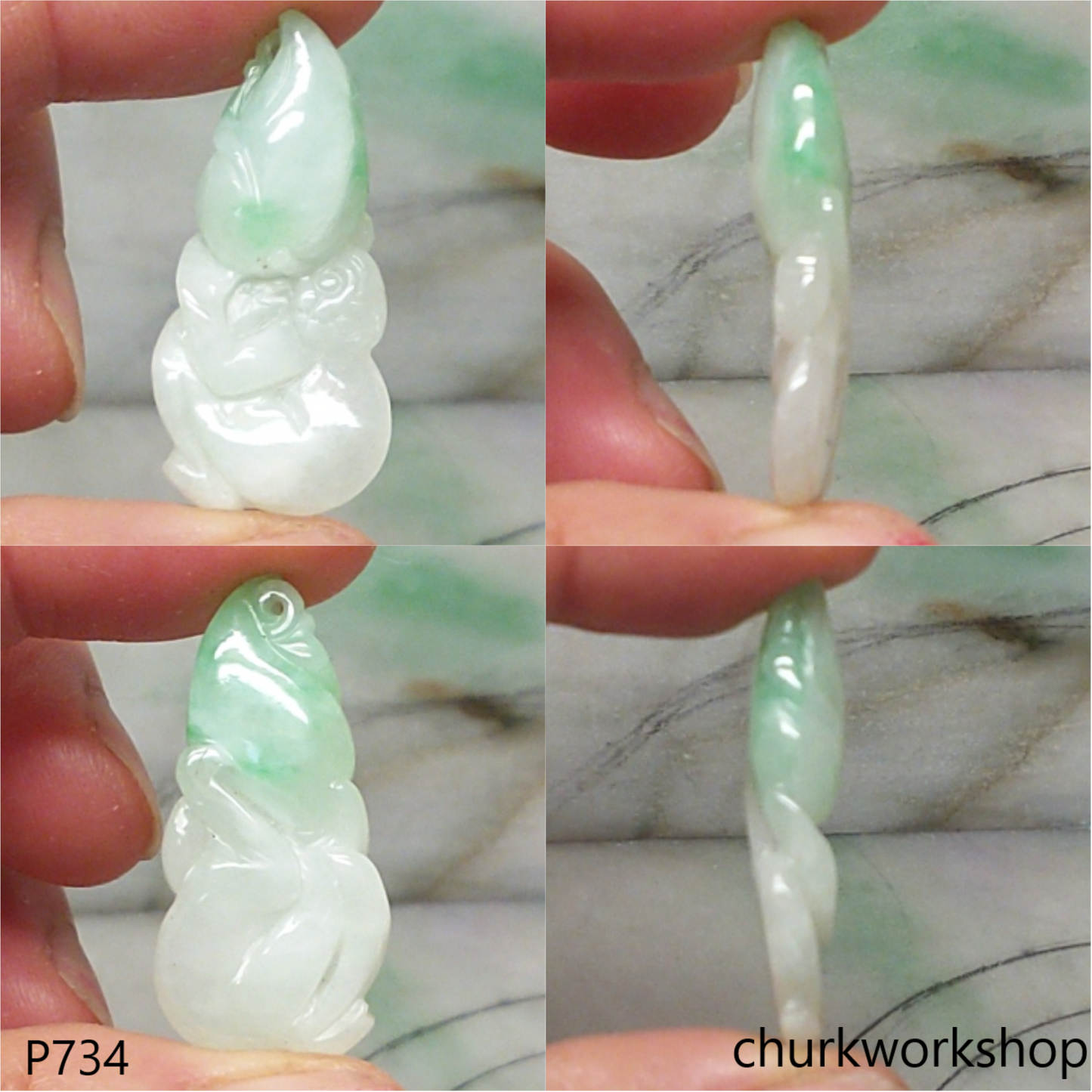 Small jade monkey pendant