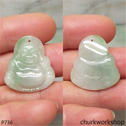 Jade happy Buddha pendant